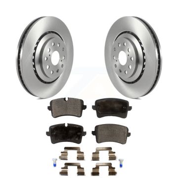 Rear Disc Brake Rotors And Semi-Metallic Pads Kit For Audi S6 S7 A8 Quattro S8 K8F-103533