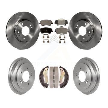 Front Rear Disc Brake Rotors Semi-Metallic Pads And Drum Kit For Hyundai Elantra K8F-103551