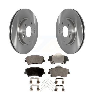 Front Disc Brake Rotors And Semi-Metallic Pads Kit For 2017-2022 Hyundai Ioniq Kia Niro K8F-103560