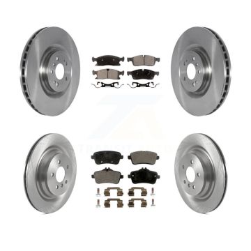 Front Rear Brake Rotor & Semi-Metallic Pad Kit For Mercedes-Benz GL350 GLS450 GL450 ML250 K8F-103571