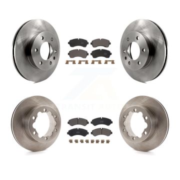 Front Rear Brake Rotors Semi-Metallic Pad Kit For Mercedes-Benz Sprinter 3500 4500 3500XD K8F-103607