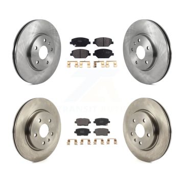 Front Rear Disc Brake Rotors And Semi-Metallic Pads Kit For 2019 Cadillac XT4 K8F-103609
