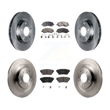 Front Rear Disc Brake Rotors And Semi-Metallic Pads Kit For Mitsubishi Outlander K8F-103612