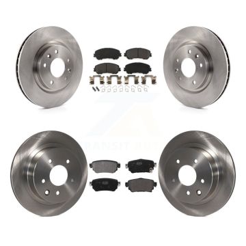 Front Rear Disc Brake Rotors And Semi-Metallic Pads Kit For 2019 Nissan Rogue Sport S K8F-103614