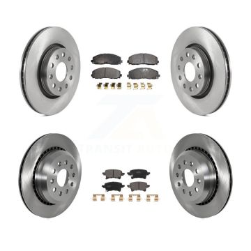 Front Rear Disc Brake Rotors And Semi-Metallic Pads Kit For 2020-2023 Jeep Gladiator K8F-103617