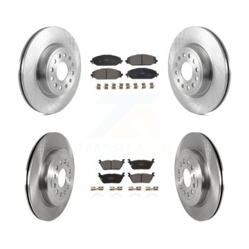 Front Rear Disc Brake Rotors And Semi-Metallic Pads Kit For Ram 1500 K8F-103619