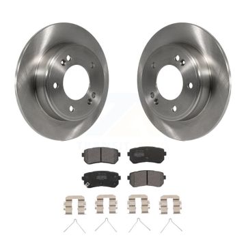 Rear Disc Brake Rotors And Semi-Metallic Pads Kit For Hyundai Kona Kia Seltos K8F-103630
