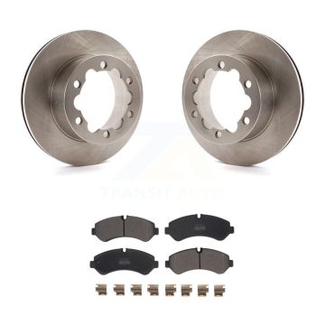 Rear Disc Brake Rotor & Semi-Metallic Pad Kit For Mercedes-Benz Sprinter 3500 4500 3500XD K8F-103636