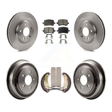Front Rear Disc Brake Rotors Semi-Metallic Pads And Drum Kit For Chevrolet Malibu K8F-103642