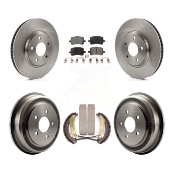 Front Rear Disc Brake Rotors Semi-Metallic Pads And Drum Kit For Chevrolet Malibu K8F-103643