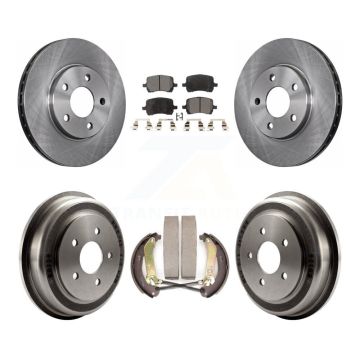 Front Rear Disc Brake Rotors Semi-Metallic Pads And Drum Kit For Chevrolet Malibu K8F-103645