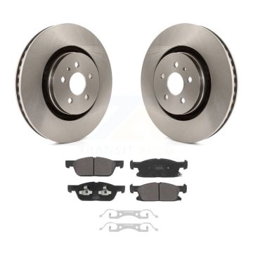 Front Disc Brake Rotor Semi-Metallic Pad Kit For Lincoln Nautilus With Vented Rear Rotors K8F-103650