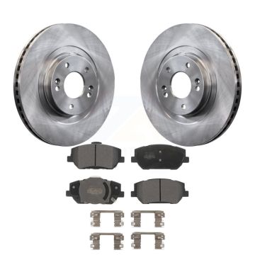 Front Disc Brake Rotors And Semi-Metallic Pads Kit For 2019-2020 Hyundai Santa Fe K8F-103656