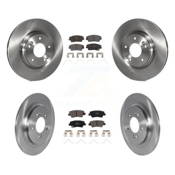 Front Rear Disc Brake Rotors And Semi-Metallic Pads Kit For Kia Sportage Hyundai Tucson K8F-103659