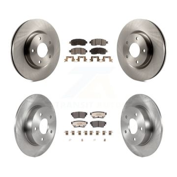Front Rear Disc Brake Rotors And Semi-Metallic Pads Kit For Nissan Altima K8F-103662