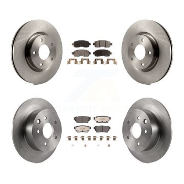 Front Rear Brake Rotors Semi-Metallic Pad Kit For Nissan Altima With Manual Parking K8F-103663