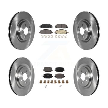 Front Rear Brake Rotors Semi-Metallic Pad Kit For Lincoln Aviator Ford Police Interceptor K8F-103664