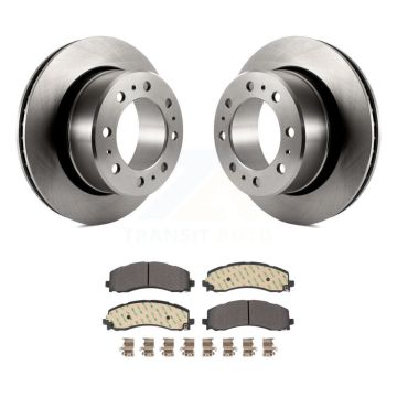Rear Disc Brake Rotors And Semi-Metallic Pads Kit For Ram 2500 3500 K8F-103673