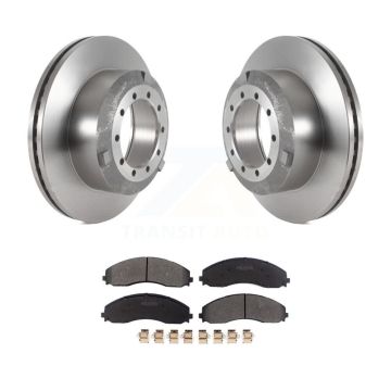 Rear Disc Brake Rotors And Semi-Metallic Pads Kit For Ford F-450 Super Duty F-550 F-600 K8F-103681