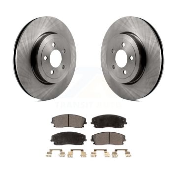 Front Brake Rotor Semi-Metallic Pad Kit For Dodge Charger With 345mm Diameter K8F-103690