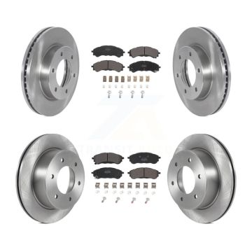 Front Rear Disc Brake Rotors And Semi-Metallic Pads Kit For 2019-2023 Ford Ranger K8F-103691