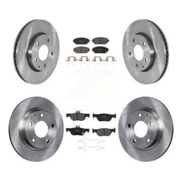 Front Rear Disc Brake Rotors And Semi-Metallic Pads Kit For Mazda 3 Sport FWD K8F-103697