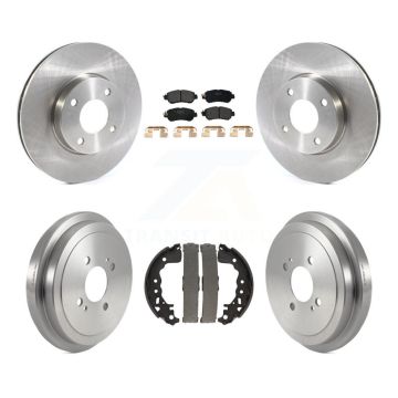 Front Rear Disc Brake Rotors Semi-Metallic Pads And Drum Kit For Nissan Kicks Versa K8F-103703