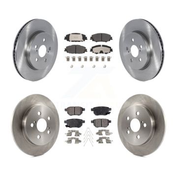 Front Rear Brake Rotor And Semi-Metallic Pad Kit For 2020-2022 Toyota Corolla Prius Prime K8F-103710