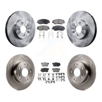 Front Rear Disc Brake Rotors And Semi-Metallic Pads Kit For Honda Accord K8F-103719