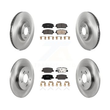 Front Rear Disc Brake Rotors And Semi-Metallic Pad Kit For Hyundai Palisade Kia Telluride K8F-103723