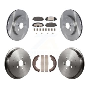 Front Rear Disc Brake Rotors Semi-Metallic Pads And Drum Kit For 2019 Toyota Corolla 2.0L K8F-103730