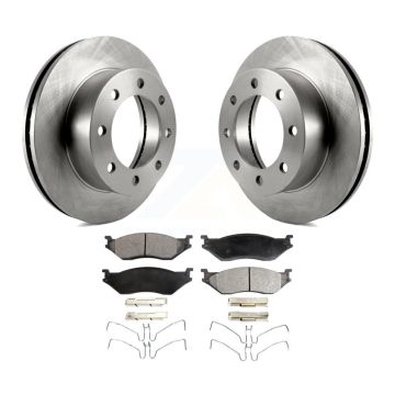 Front Brake Rotor Semi-Metallic Pad Kit For 05-09 Ford F-450 Super Duty With 8 Lug Wheels K8F-103738