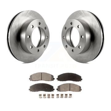 Front Disc Brake Rotors And Semi-Metallic Pads Kit For 2013 Ford F-250 Super Duty 4WD K8F-103741