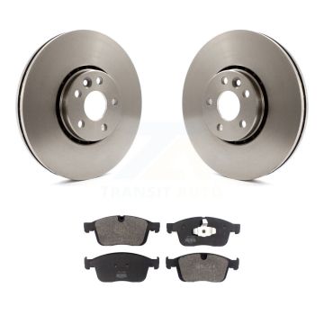 Front Brake Rotor Semi-Metallic Pad Kit For 17 Volvo XC60 With 328mm Diameter K8F-103747