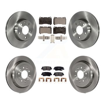 Front Rear Disc Brake Rotors And Semi-Metallic Pads Kit For 2019 Cadillac ATS Base K8F-103753