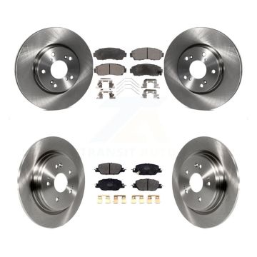 Front Rear Disc Brake Rotors And Semi-Metallic Pads Kit For Honda CR-V K8F-103756