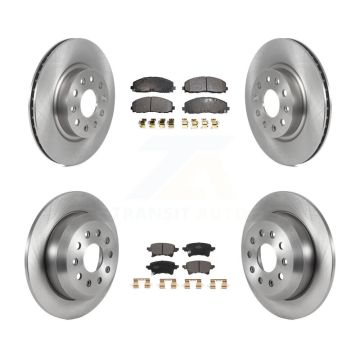 Front Rear Disc Brake Rotors And Semi-Metallic Pads Kit For Jeep Wrangler K8F-103757