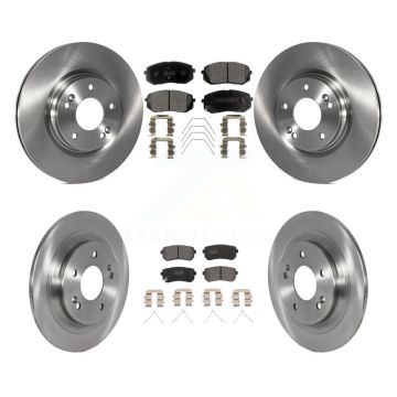 Front Rear Disc Brake Rotors And Semi-Metallic Pads Kit For Hyundai Kona Kia Seltos K8F-103764