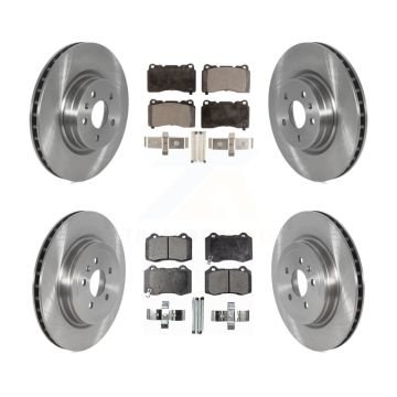 Front Rear Brake Rotor Semi-Metallic Pad Kit For 2017-2019 Tesla X S With Brembo Calipers K8F-103768