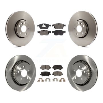 Front Rear Disc Brake Rotors And Semi-Metallic Pads Kit For Volvo XC60 K8F-103770