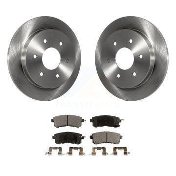 Rear Disc Brake Rotors Semi-Metallic Pad Kit For 2017-2019 Nissan Armada With Solid Rotor K8F-103778