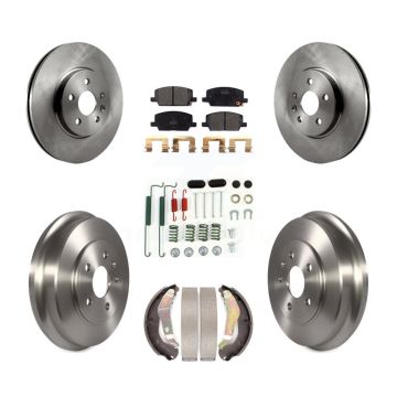 Front Rear Disc Brake Rotors Semi-Metallic Pads And Drum Kit (7Pc) For Chevrolet Trax K8F-103780