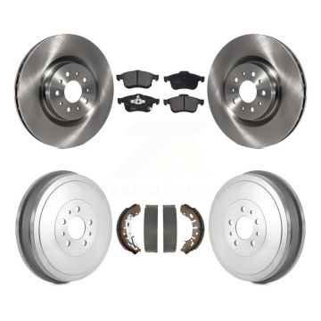 Front Rear Disc Brake Rotor Semi-Metallic Pad & Drum Kit For 2015-2021 Ram ProMaster City K8F-103787
