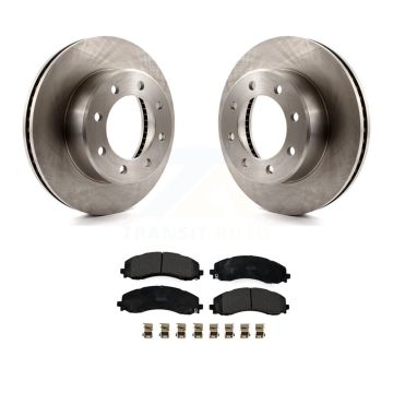 Front Disc Brake Rotors And Semi-Metallic Pads Kit For Ram 2500 3500 K8F-103803