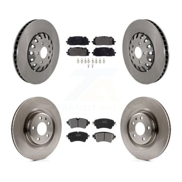 Front Rear Disc Brake Rotors And Semi-Metallic Pads Kit For Audi A6 Quattro A7 Sportback K8F-103811