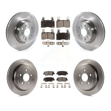 Front Rear Disc Brake Rotors And Semi-Metallic Pads Kit For Cadillac CTS K8F-103812