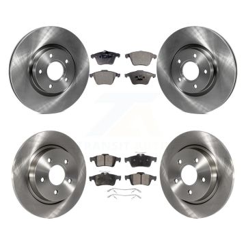Front Rear Disc Brake Rotors And Semi-Metallic Pads Kit For Volvo S40 K8F-103815