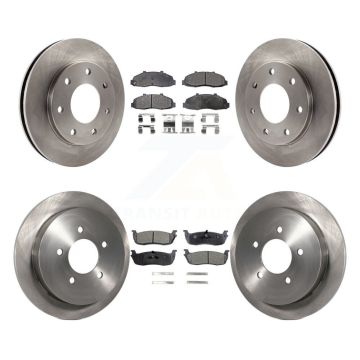 Front Rear Disc Brake Rotors And Semi-Metallic Pads Kit For 2004 Ford F-150 Heritage 4WD K8F-103817