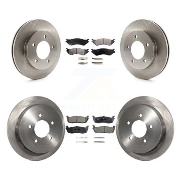 Front Rear Disc Brake Rotors And Semi-Metallic Pads Kit For 2004 Ford F-150 Heritage 4WD K8F-103818