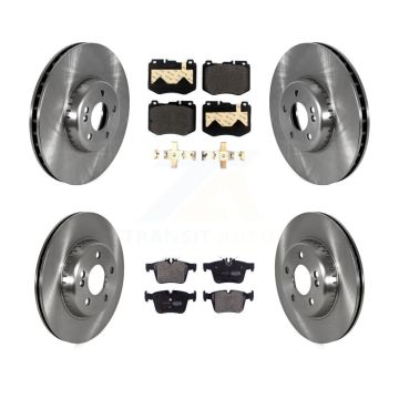 Front Rear Disc Brake Rotors And Semi-Metallic Pads Kit For Mercedes-Benz C300 C400 C350e K8F-103834